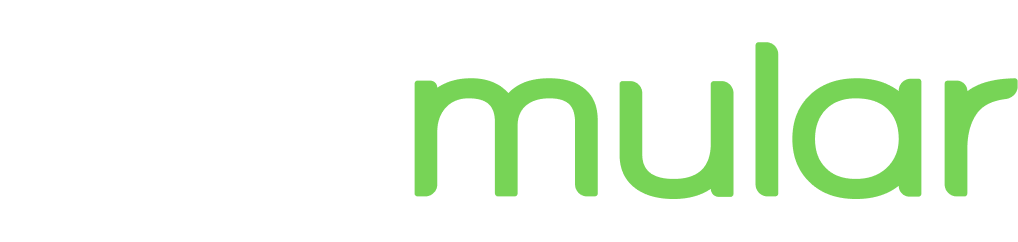 Mular brand logo with stylized white letter M and green text.
